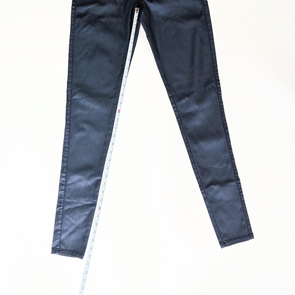 Women’s JC & JQ Navy Blue Shimmery Coated Skinny Jeans - Picture 7 of 7